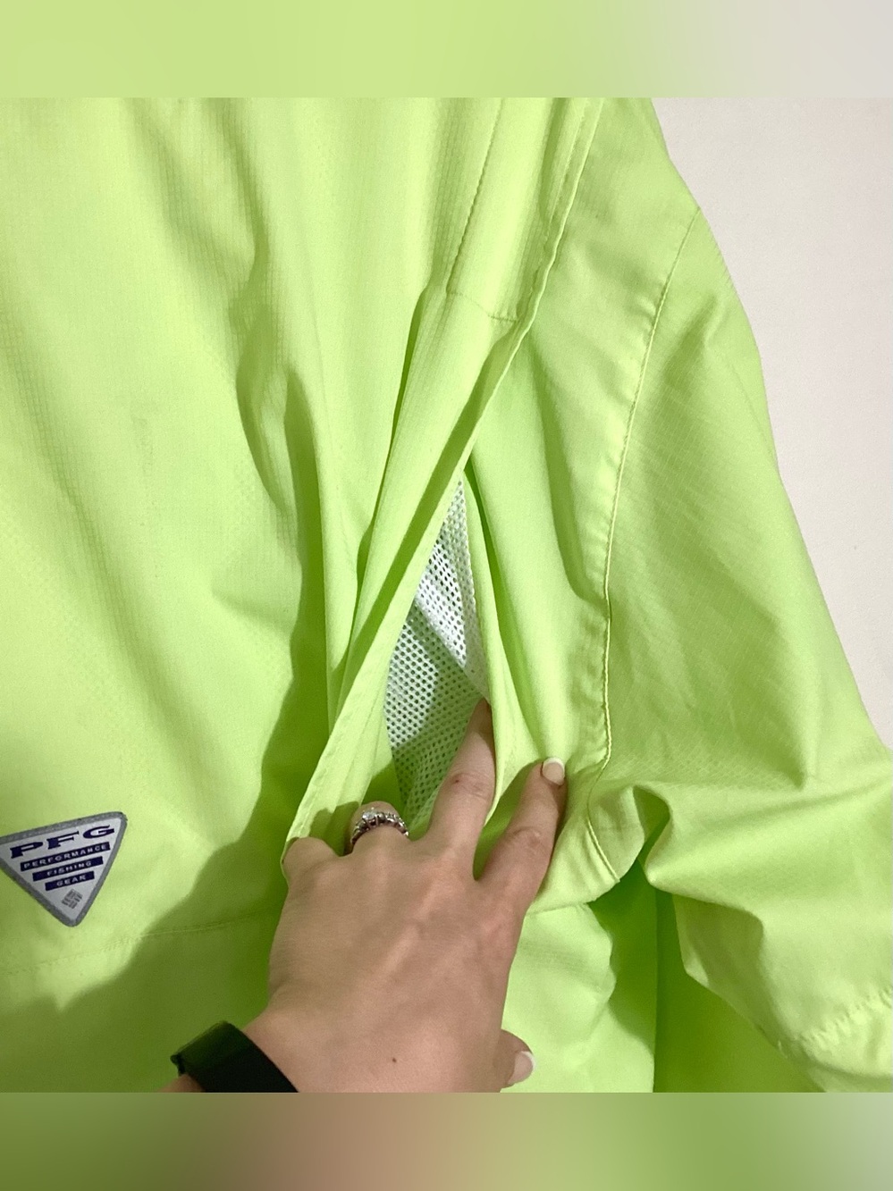 Columbia Omni-Shade Sun Protection Neon Shirt Mens XXL - Picture 5 of 12